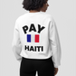 Pay Haiti White Crewneck Sweatshirt
