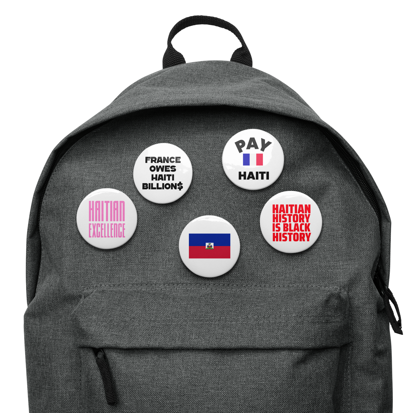Haitian Pride Set of 5 buttons