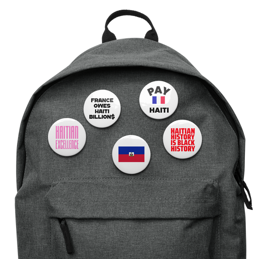 Haitian Pride Set of 5 buttons