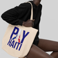Pay Haiti Eiffel Tower Large Organic Tote Bag
